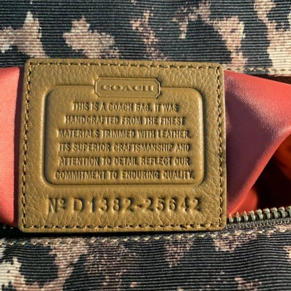 NWT COACH Madison 25642 Khaki Ocelot Crossbody - Picture 6 of 9